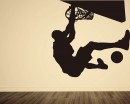Dunking Boy Vinyl Decals Silhouette Modern Wall Art Sticker